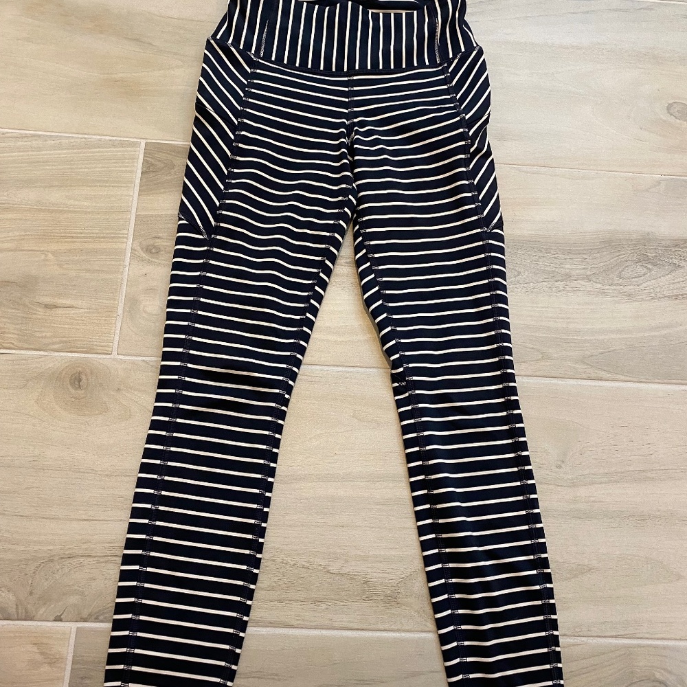 Athleta women’s striped contender tights xxs